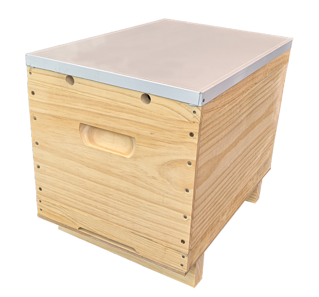 Wooden Beehive – 8 Frame Size Single Box Raw Timber  Flat Pack